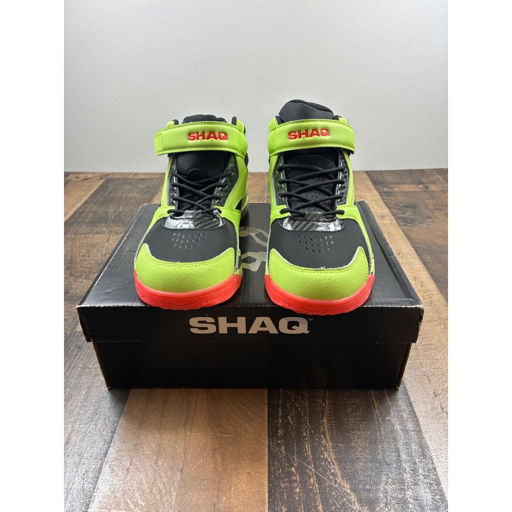 SHAQ Basketball Shoes Kids Size 7 Green Black Red Motivate SE AQ95036BK High Top - Picture 2 of 8